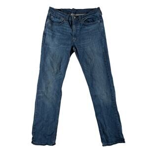 Levi's 514 Mens Blue Denim Straight Leg Jeans - Medium Wash - Size 34x34